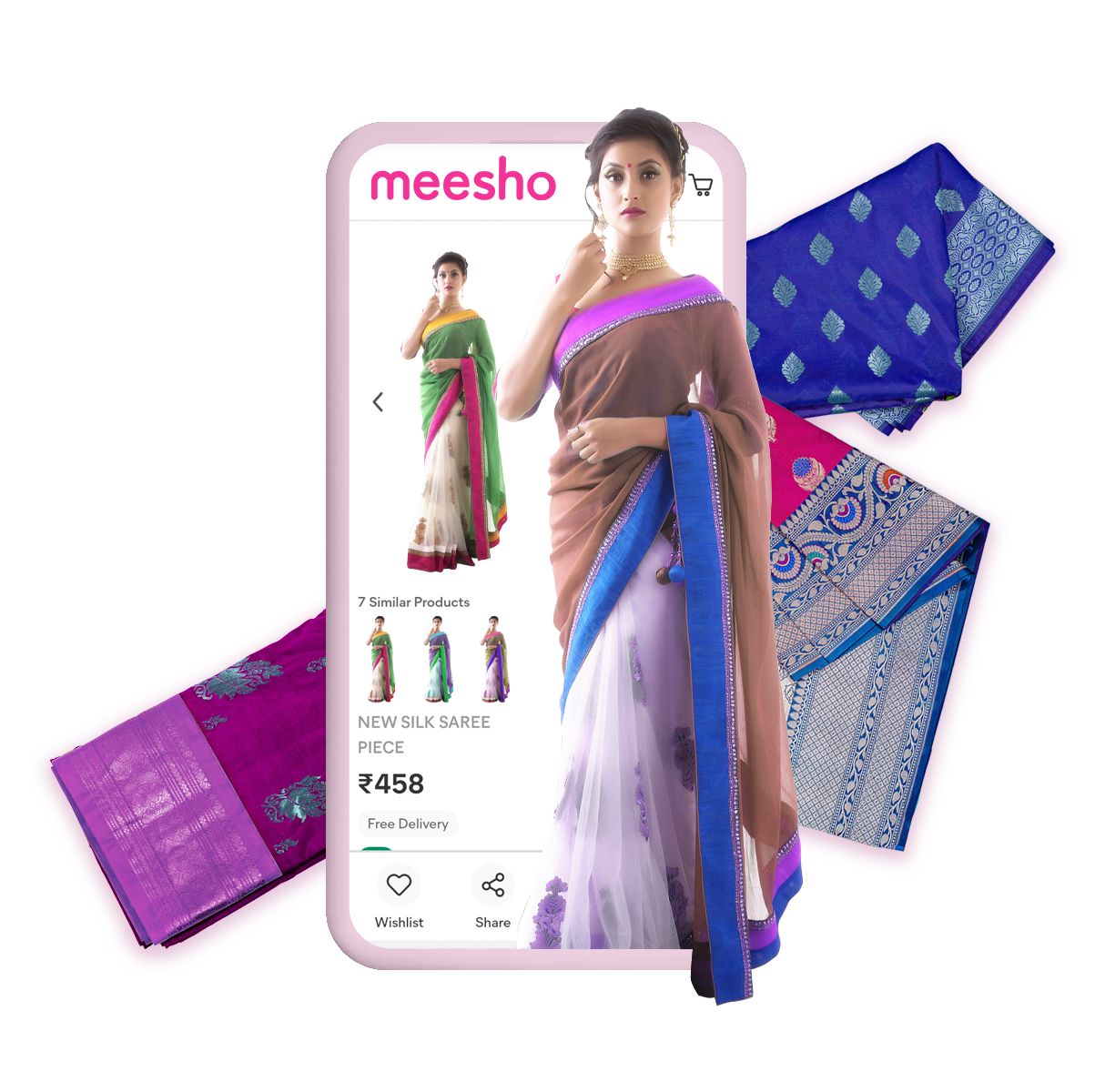 Meesho saree haul, Non Sponsored